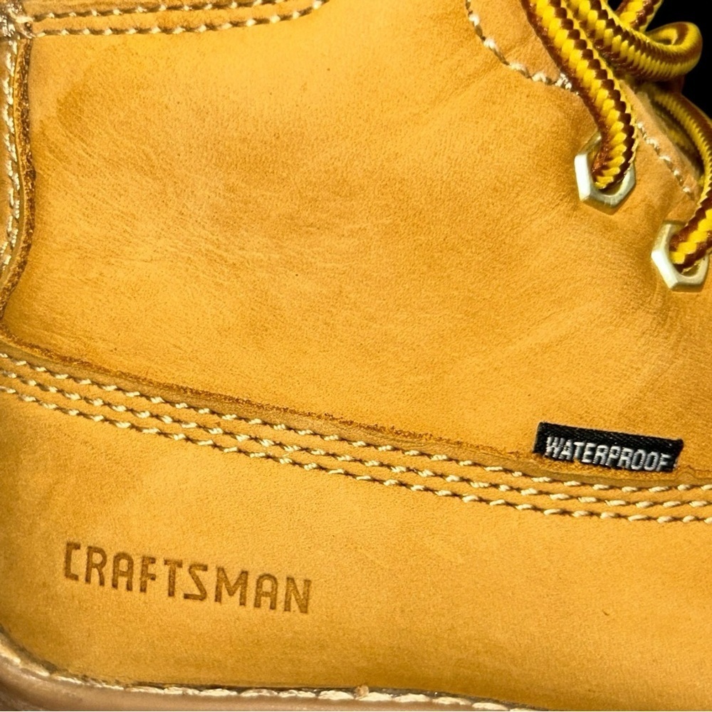 CRAFTSMAN BOYS “work” hiking BOOTS SIZE 4 BROWN/ TAN - Picture 16 of 16